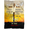FUNSTUFFPRINT Let The Morning Bring Me Word Of Your Unfailing Love Fleece Blanket - Christian Blanket - Bible Verse Blanket