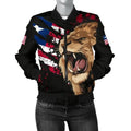 FUNSTUFFPRINTI Liberia Bomber Jacket, Liberia Rasta Lion Flag Women Bomber Jacket