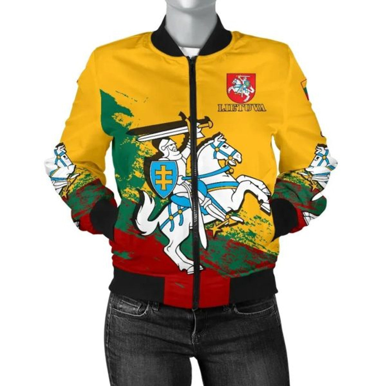 FUNSTUFFPRINT Lithuania Special Women's Bomber Jacket 3D Bomber Jacket