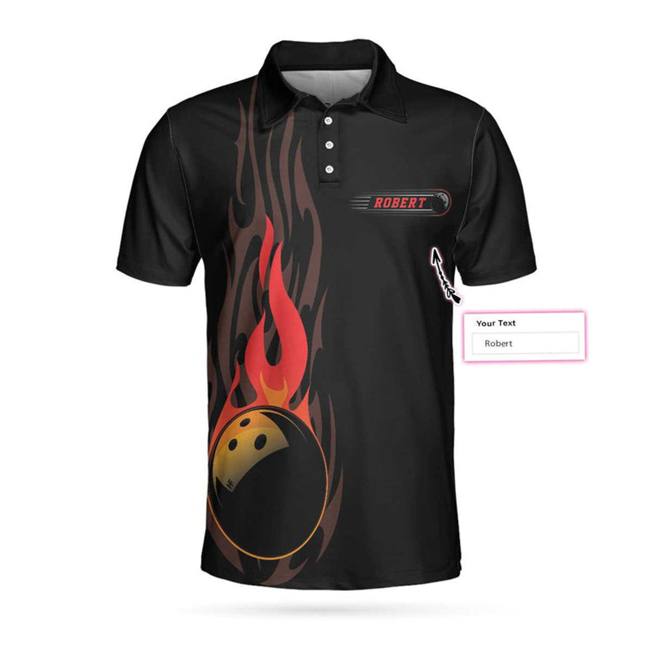 Keep Your Eyes On The Balls Bowling Custom Polo Shirt, Personalized Bowling Shirt For Men