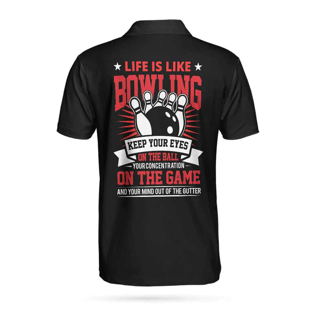 Custom Personalized Fire Bowling Ball Men Polo Shirt, Keep Your Eyes On The Balls Bowling Custom Shirt For Male