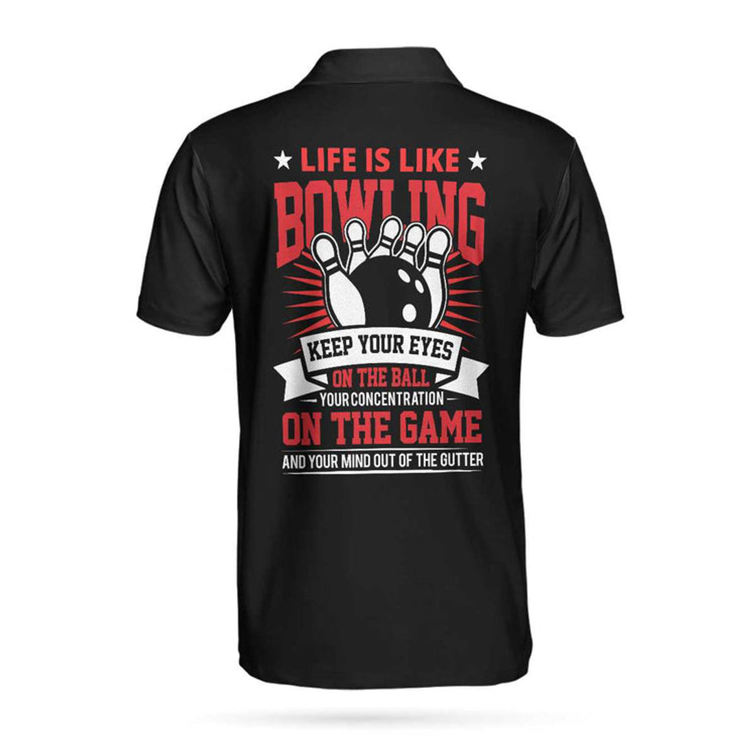 Keep Your Eyes On The Balls Bowling Custom Polo Shirt, Personalized Bowling Shirt For Men