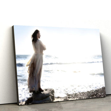 Lighthouse Jesus Christ Canvas Wall Art - Christian Posters 