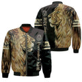 FUNSTUFFPRINTI Lion December King 3D Bomber Jacket