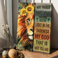 Lion King, Butterfly Flower, Way Maker Miracle Worker Promise Keeper Light In The Darkness My God That Is Who You Are Poster and Canvas