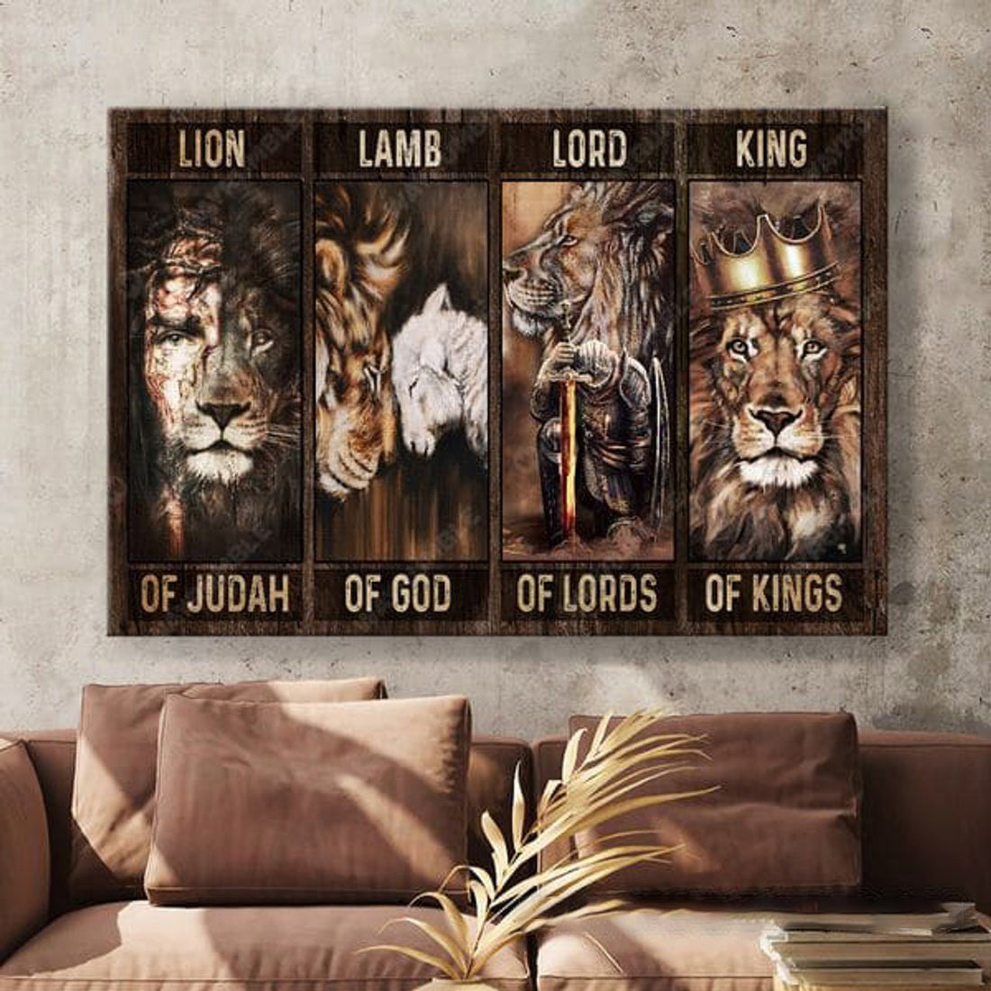 Lion King, Lion Of Judah Lamb Of God Lord Of Lords King Of Kings Poster and Canvas