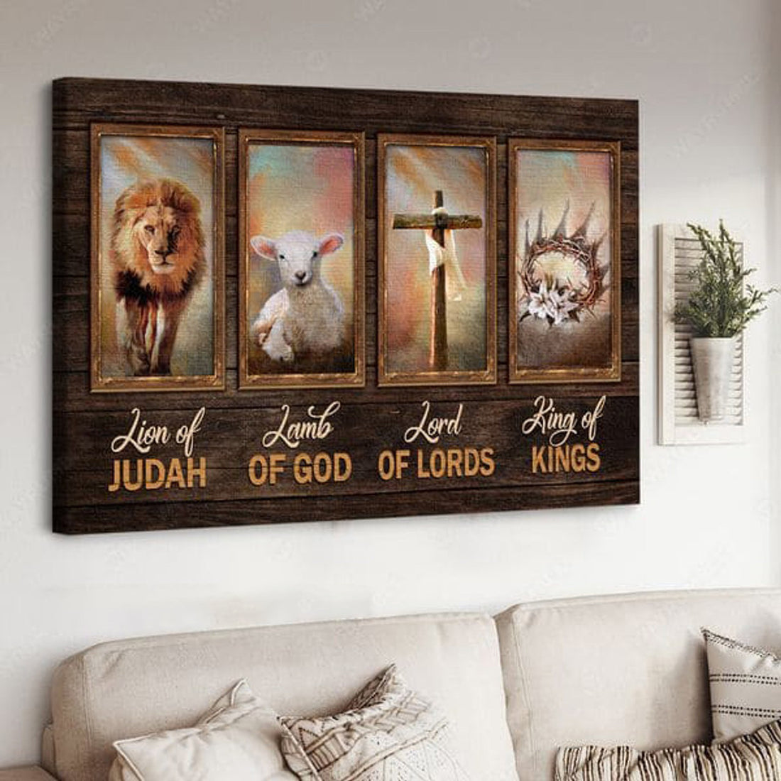 Lion Of Judah, Lamb Of God, Lord Of Lords, King Of Lings Poster and Canvas