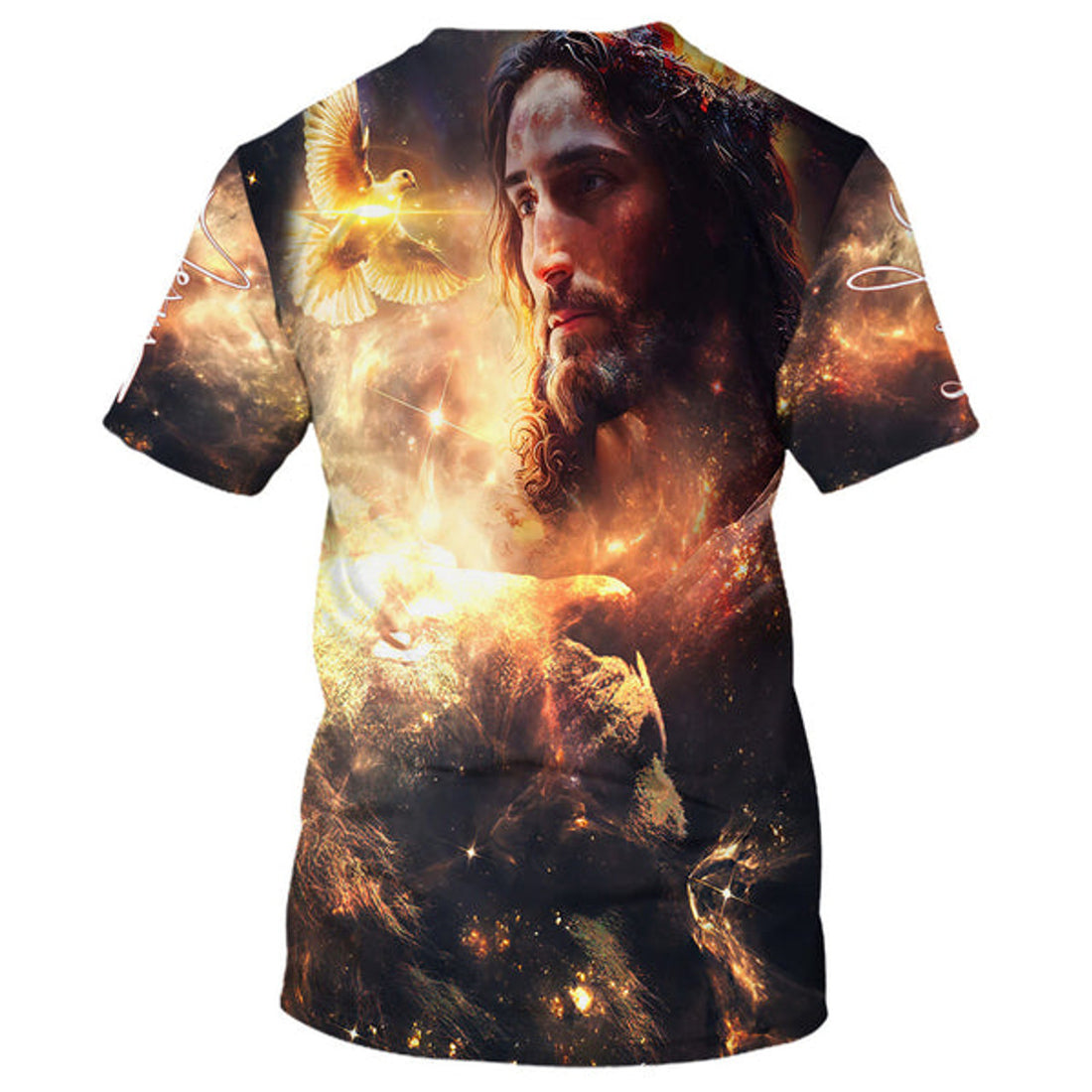 FUNSTUFFPRINT Lion And Jesus Picture Christian 3D T-shirt