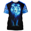 FUNSTUFFPRINT Lion Faith Is Seeing Light With Your Heart 3D T-Shirts - Christian Shirts For Men&Women 3D T-shirt