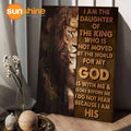 Lion I Am The Daughter Of The King Canvas Wall Art - Christian Wall Posters - Religious Wall Decor