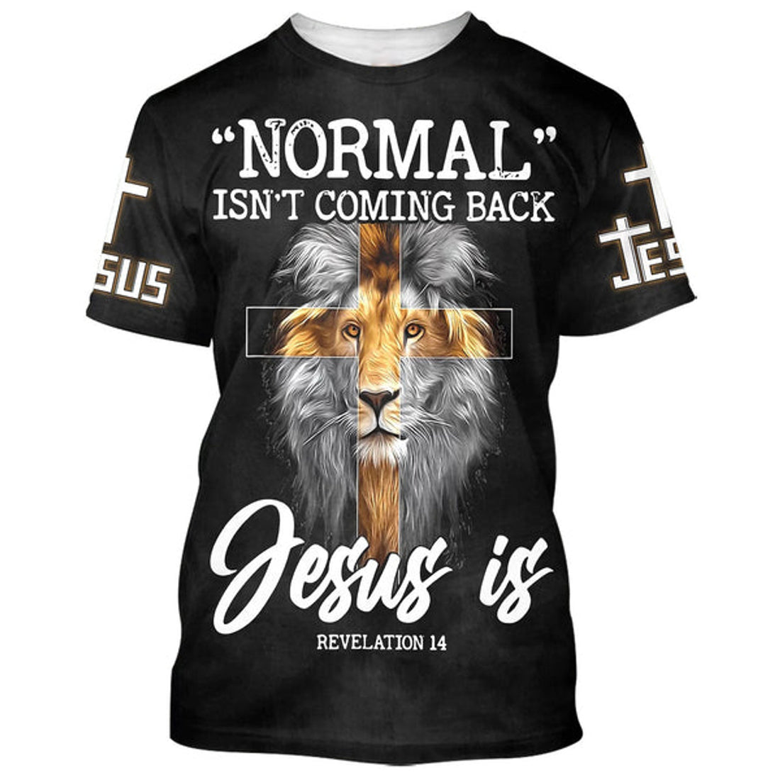 FUNSTUFFPRINT Lion Normal Isn't Coming Back Jesus Is 3D T-Shirts - Christian Shirts For Men&Women 3D T-shirt
