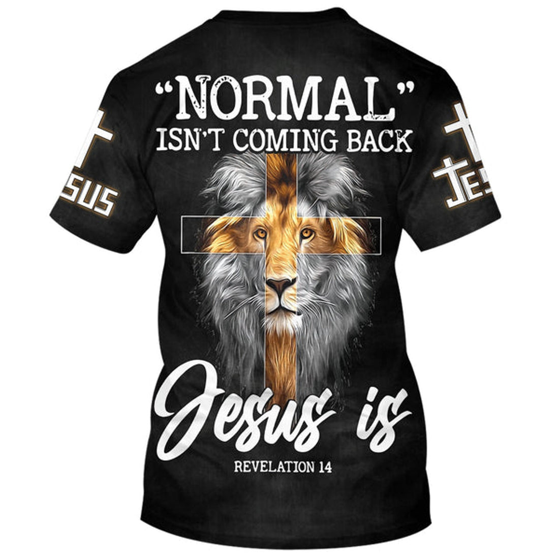 FUNSTUFFPRINT Lion Normal Isn't Coming Back Jesus Is 3D T-Shirts - Christian Shirts For Men&Women 3D T-shirt