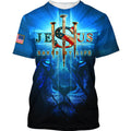 FUNSTUFFPRINT Lion Of Judah Jesus Saved My Life Christian 3D T-shirt