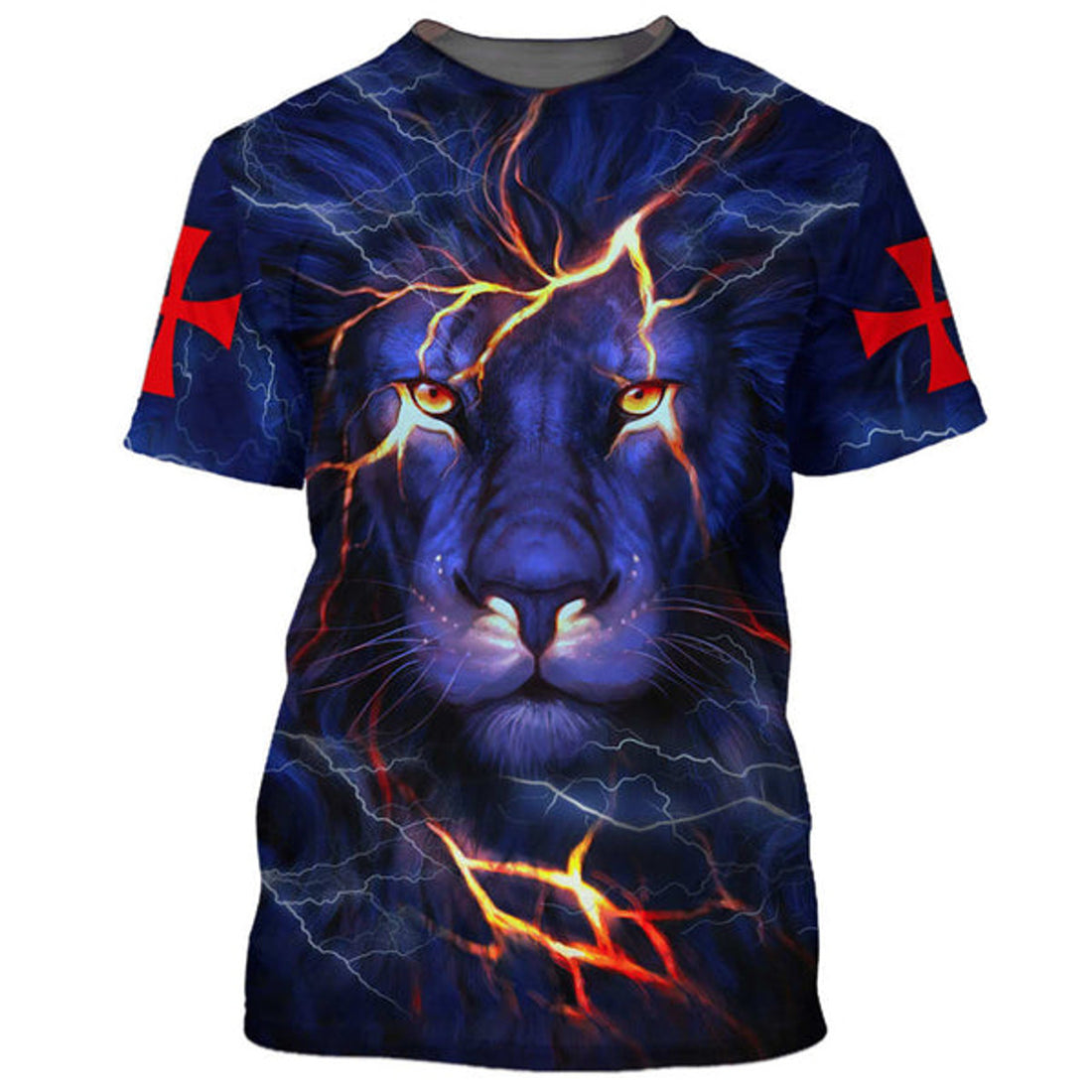 FUNSTUFFPRINT Lion Way Maker Miracle Worker Promise Keeper Christian 3D T-shirt