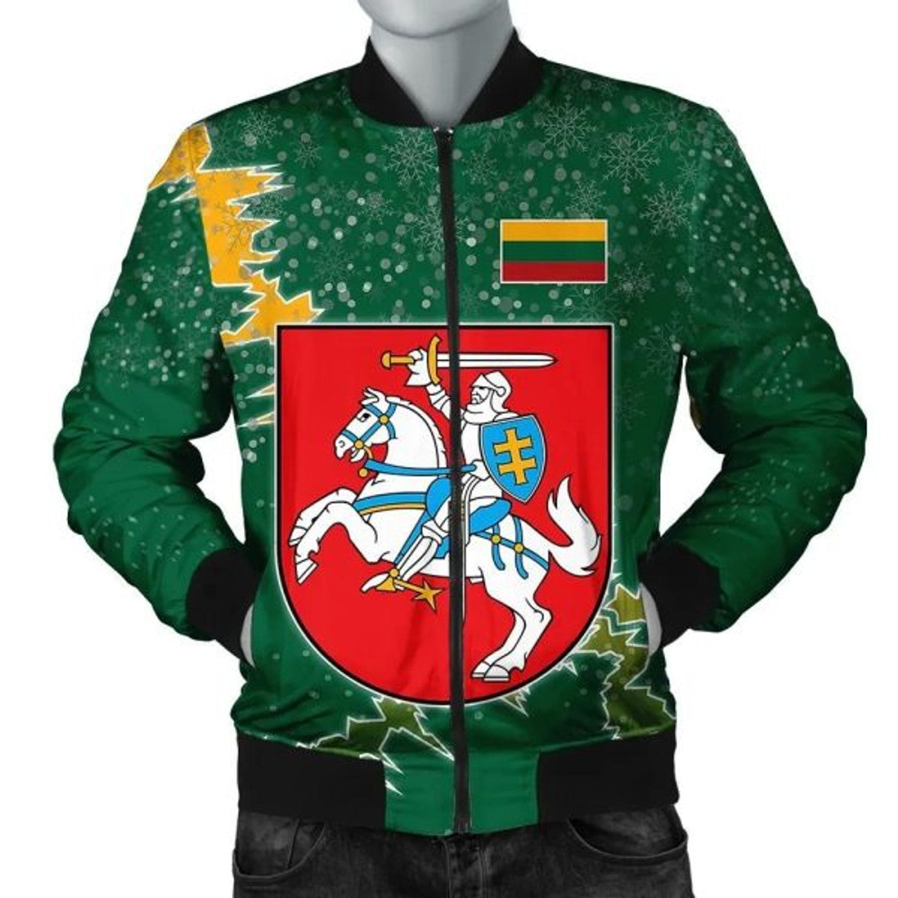 FUNSTUFFPRINTI Nicaragua Christmas Coat Of Arms Women 3D Bomber Jacket