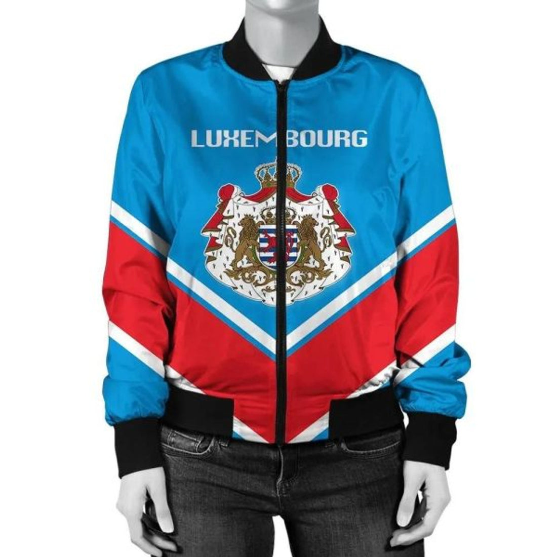 FUNSTUFFPRINTI Lithuania Coat Of Arms Women Bomber Jacket Lucian Style Bomber Jacket