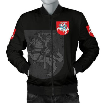 FUNSTUFFPRINTI Lithuania Men's 3D Bomber Jacket