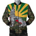 FUNSTUFFPRINTI Lithuania Men's Bomber Jacket Iron Wolf Bomber Jacket