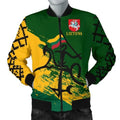 FUNSTUFFPRINTI Lithuania Men's Bomber Jacket - Lithuanian Tattoo Bomber Jacket