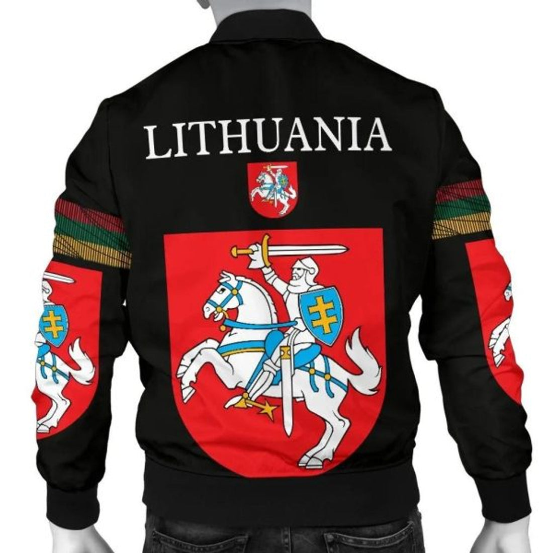 FUNSTUFFPRINTI Lithuania-United Men's 3D Bomber Jacket