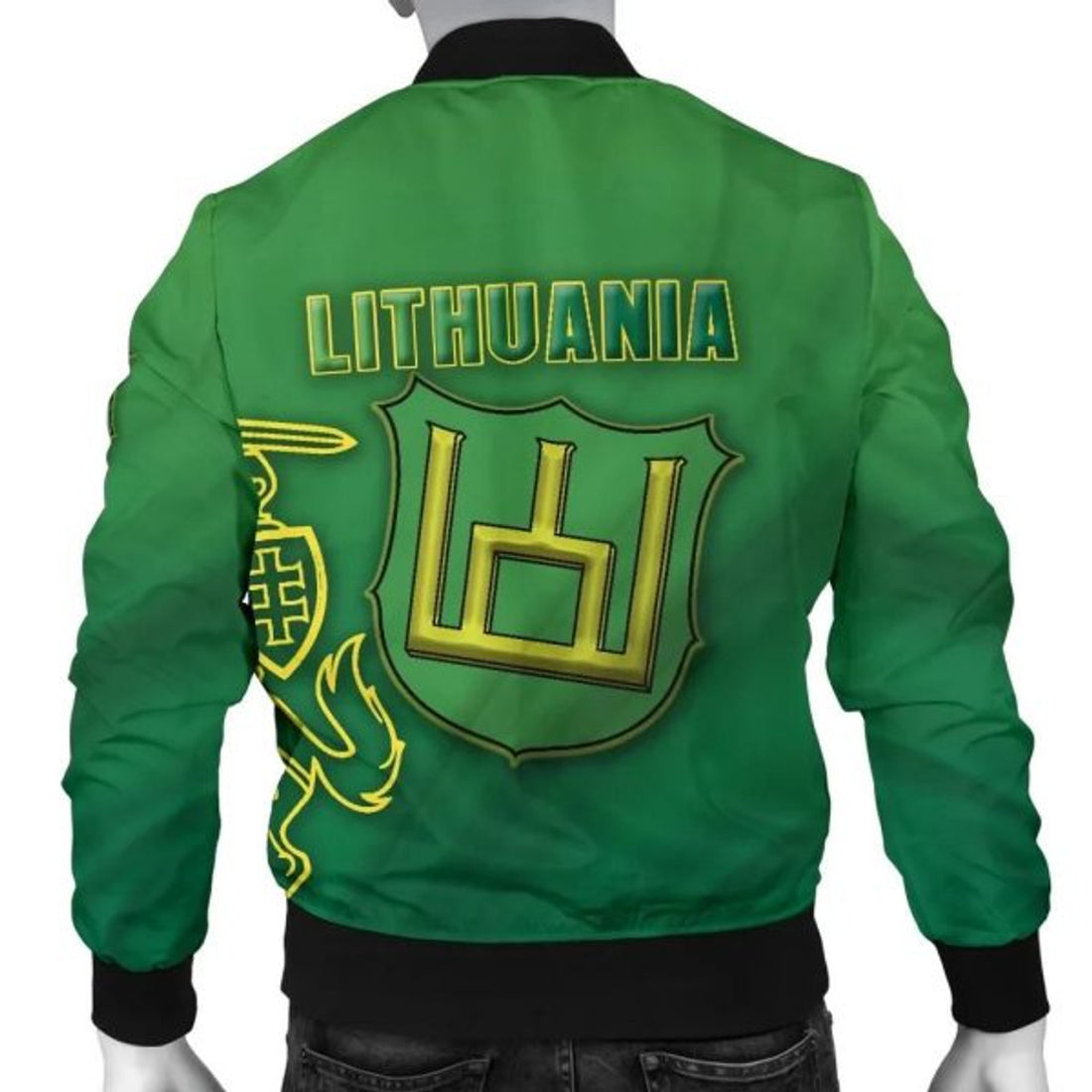 FUNSTUFFPRINTI Lithuania Vytis Columns of Gediminas Men 3D Bomber Jacket