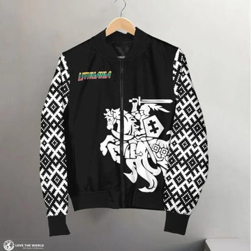 FUNSTUFFPRINTI Lithuania Vytis Pattern Men's 3D Bomber Jacket