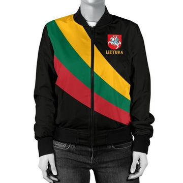 FUNSTUFFPRINTI Lithuania Women's 3D Bomber Jacket