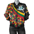 FUNSTUFFPRINTI Lithuania Women's Bomber Jacket - Lithuania Coat Of Arms with Flag Color - Bomber Jacket