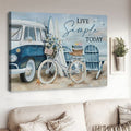 Live Simple Today, Summer Poster, Beach Poster Poster and Canvas