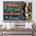 Live Your Adventure Canvas Wall Art - Christian Canvas Wall Decor - Bible Verse Wall Art Canvas - Farmer Gift