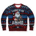FUNSTUFFPRINT Living in An Ammo Wonderland Ugly Christmas Sweater, Christmas Sweater, Ugly Sweater, Funny Xmas Sweaters Ugly Sweater