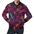 FUNSTUFFPRINTI Lizard Pattern Print Men's 3D Bomber Jacket