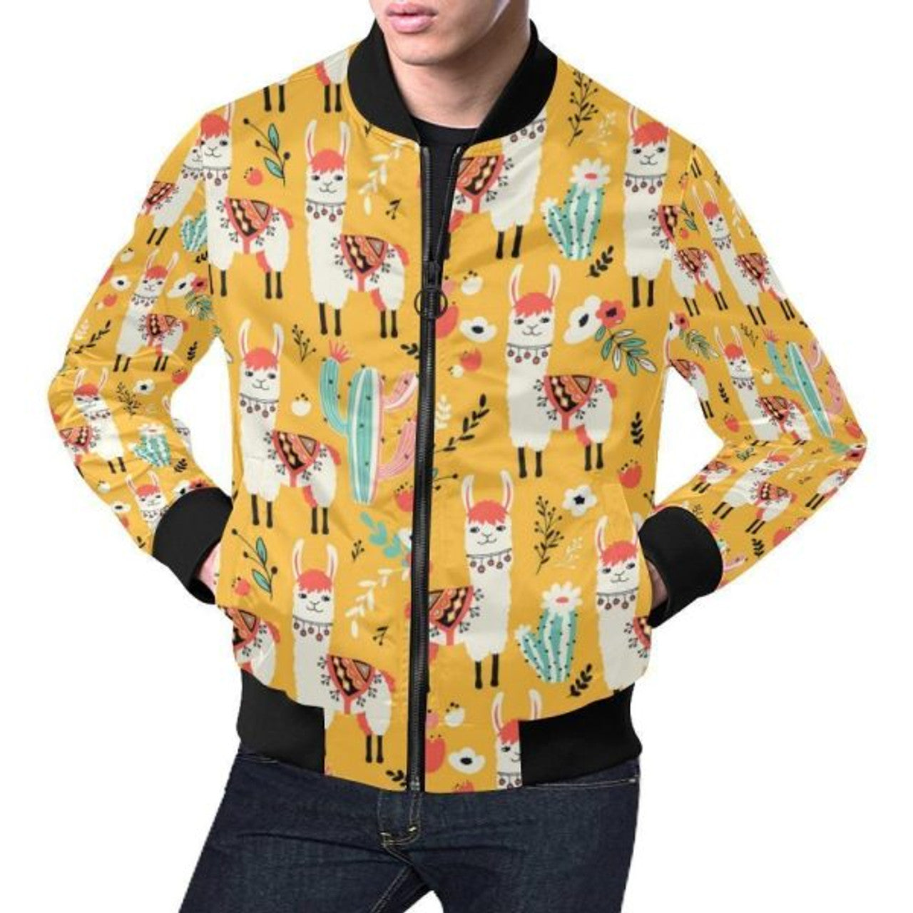 FUNSTUFFPRINTI Lizard Print Pattern Men's 3D Bomber Jacket