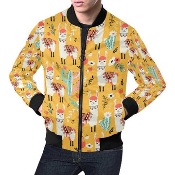 FUNSTUFFPRINTI Lizard Print Pattern Men's 3D Bomber Jacket