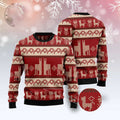 FUNSTUFFPRINT Llama Christmas Ugly Christmas Sweater, Christmas Sweater, Ugly Sweater, Funny Xmas Sweaters Ugly Sweater