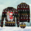 FUNSTUFFPRINT Llama Christmas Sweater, Christmas Sweater, Ugly Sweater, Funny Xmas Sweaters Ugly Sweater
