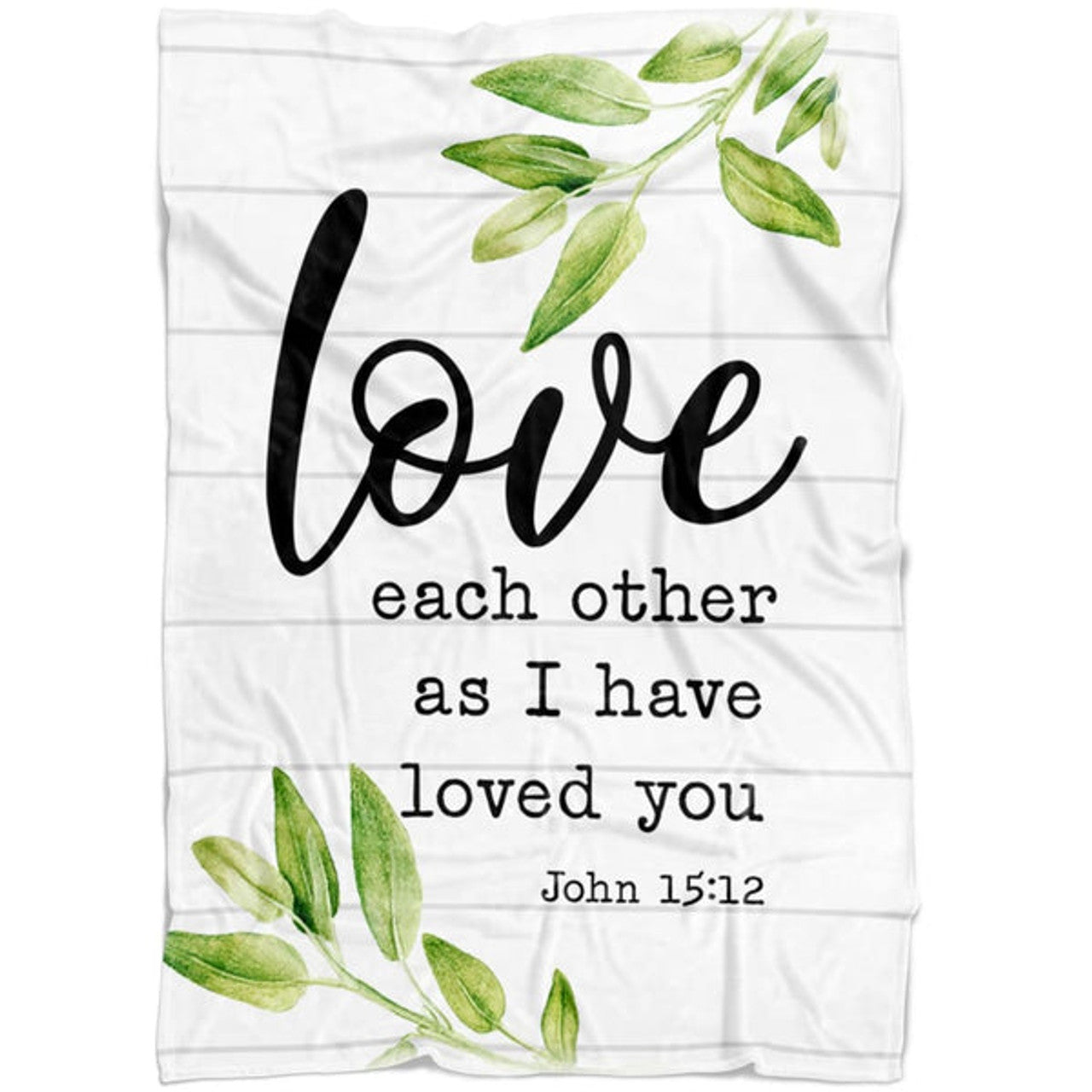 FUNSTUFFPRINT Love Each Other As I Have Loved You John 1512 Fleece Blanket - Christian Blanket - Bible Verse Blanket