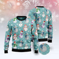 FUNSTUFFPRINT Love Snowman Ugly Christmas Sweater, Christmas Sweater, Ugly Sweater, Funny Xmas Sweaters Ugly Sweater