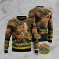 FUNSTUFFPRINT Lovely Deer Ugly Christmas Sweater, Christmas Sweater, Ugly Sweater, Funny Xmas Sweaters Ugly Sweater