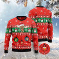 FUNSTUFFPRINT Lovely Giraffe Ugly Christmas Sweater, Christmas Sweater, Ugly Sweater, Funny Xmas Sweaters Ugly Sweater