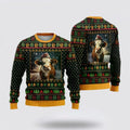 FUNSTUFFPRINT Lovely Hereford Cows Ugly Christmas Sweater, Farm Sweater, Christmas Gift, Best Winter Outfit Christmas Ugly Sweater