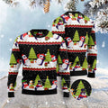 FUNSTUFFPRINT Lovely Penguin Ugly Christmas Sweater, Christmas Sweater, Ugly Sweater, Funny Xmas Sweaters Ugly Sweater