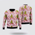 FUNSTUFFPRINT Lovely Pig On Pink Ugly Christmas Sweater, Farm Sweater, Christmas Gift, Best Winter Outfit Christmas Ugly Sweater