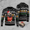 FUNSTUFFPRINT Lovely Pug Ugly Christmas Sweater, Dog Ugly Christmas Sweater, Ugly Dog Sweaters Ugly  Sweater
