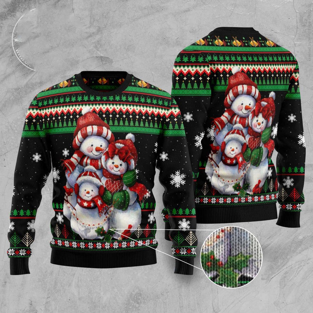 FUNSTUFFPRINT Lovely Snowman Ugly Christmas Sweater, Christmas Sweater, Ugly Sweater, Funny Xmas Sweaters Ugly Sweater