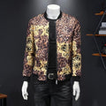 FUNSTUFFPRINTI Luxury Leopard Printed Style Bomber Jacket
