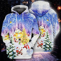 FUNSTUFFPRINT 3D Merry Christmas All Over 3D Hoodie and Zip Hoodie