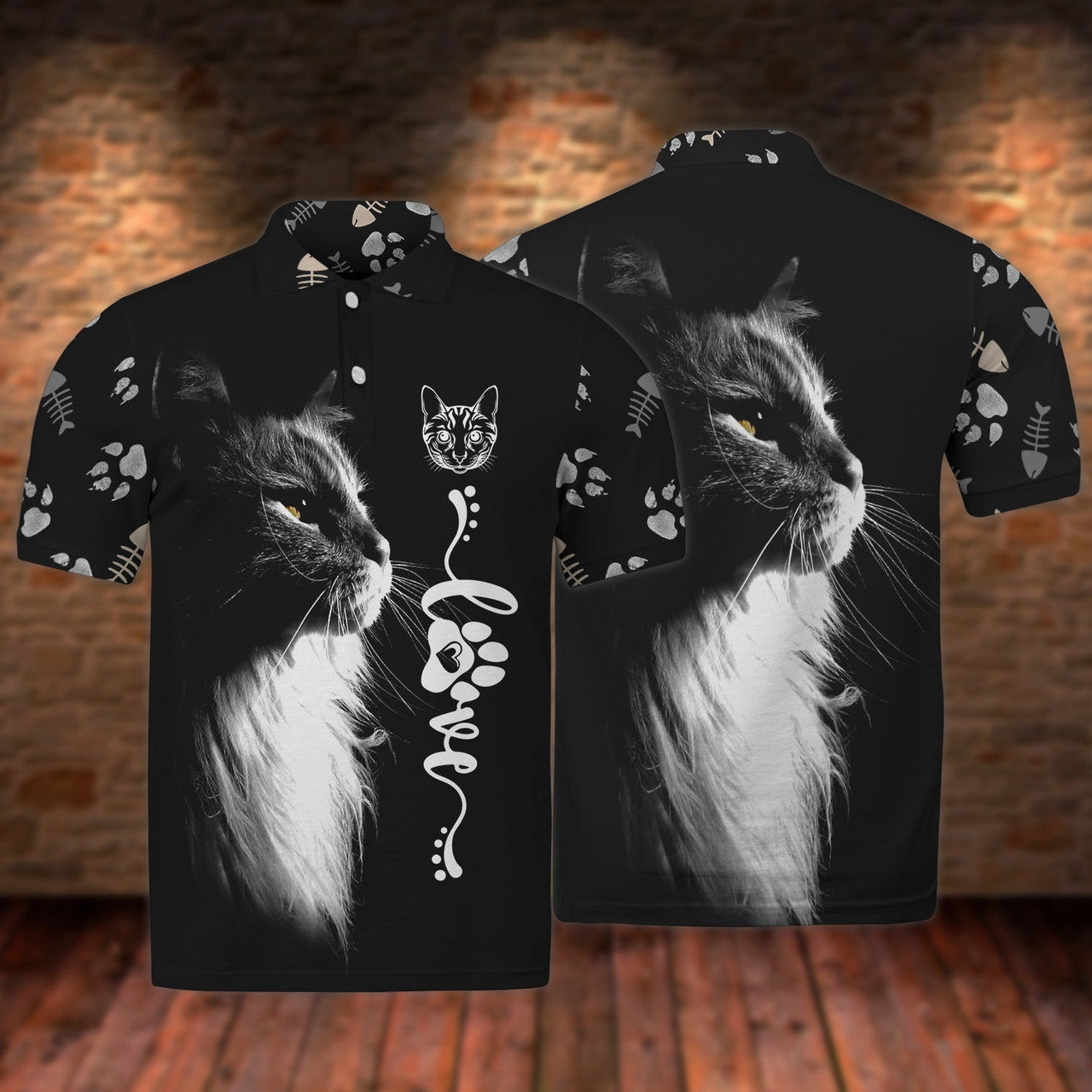 FUNSTUFFPRINT Cats 3D Shirts Design Polo Shirt Size S-5XL