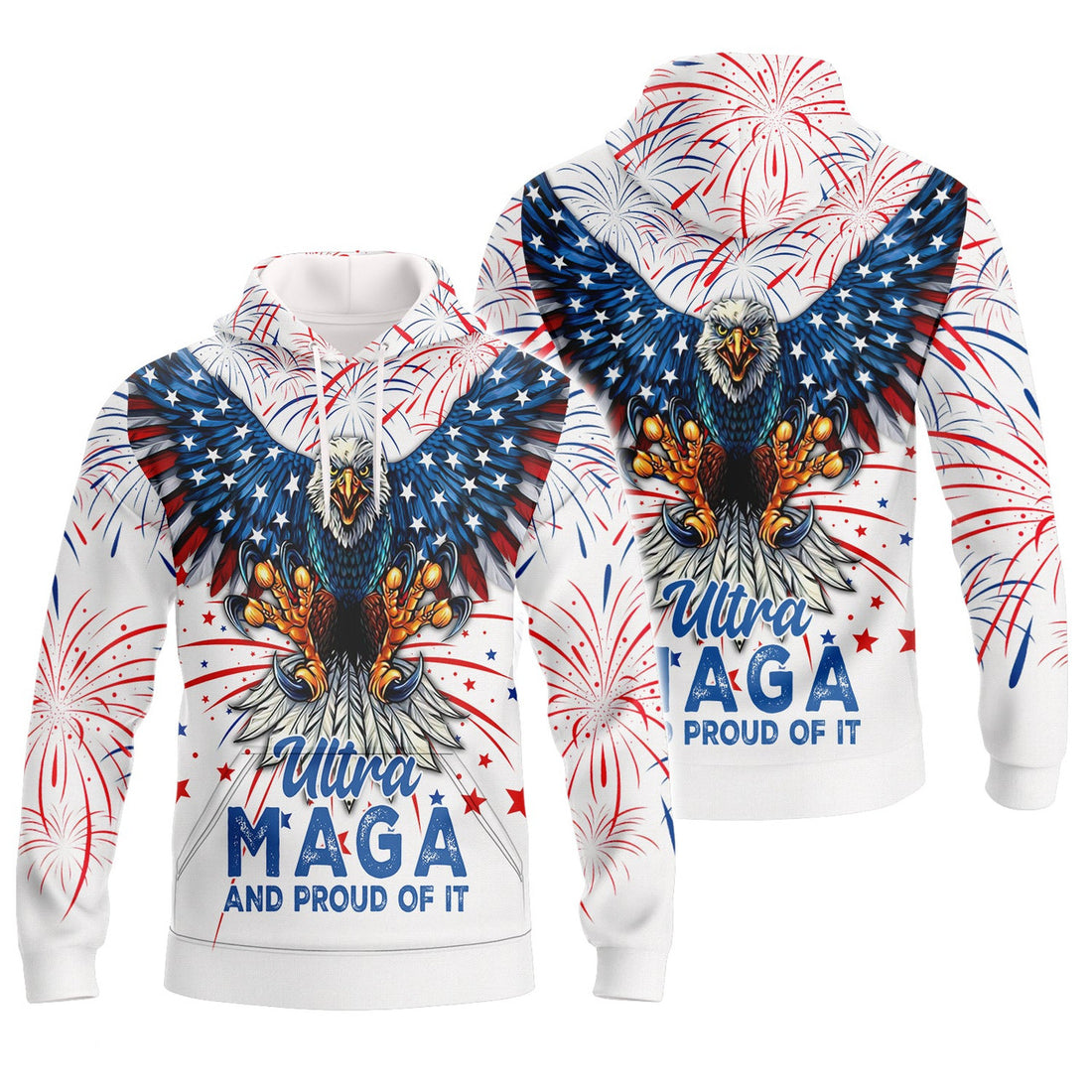 FUNSTUFFPRINT Ultra Ma-ga And Proud Of It Full Print 3D Hoodie and Zip Hoodie