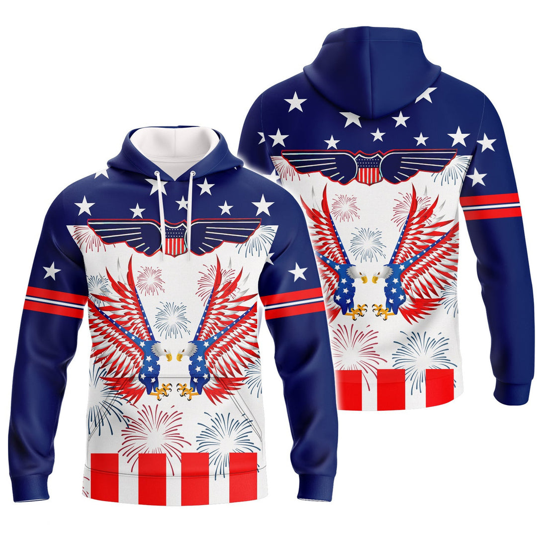 FUNSTUFFPRINT Independence Day Is Coming Ealge 3D Hoodie and Zip Hoodie